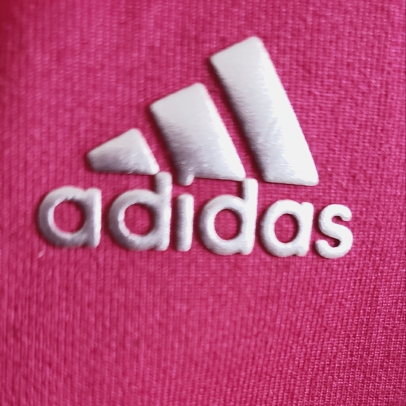 Adidas Climalite Athletic Long Sleeve Chest Zip Up Pink Silver Woman Small - Picture 4 of 11
